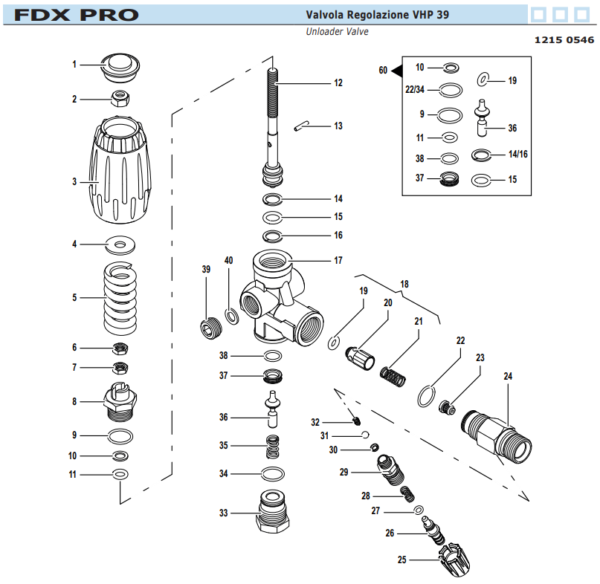 Kit Valvola Regolazione vhp 39 FDX pro