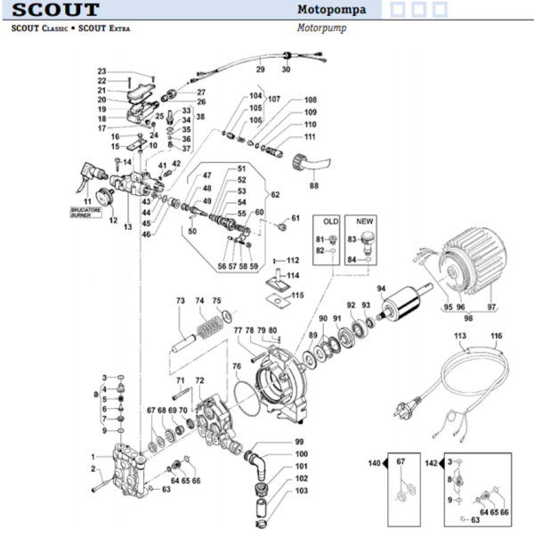 Comet Scout ricambi pompa