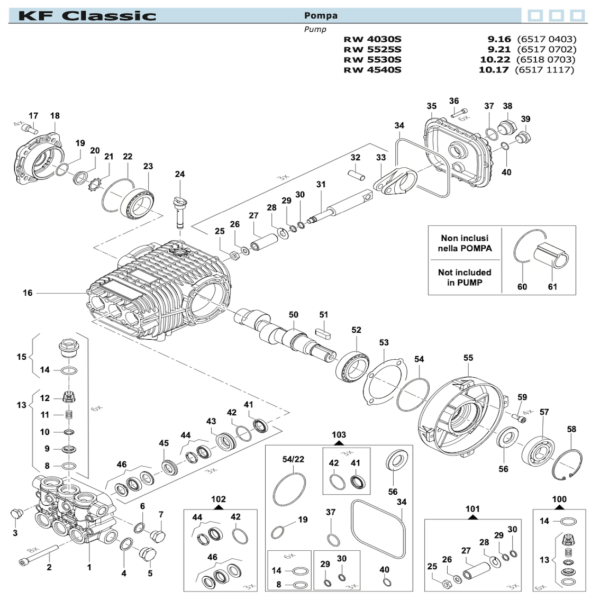 ricambi comet kf classic