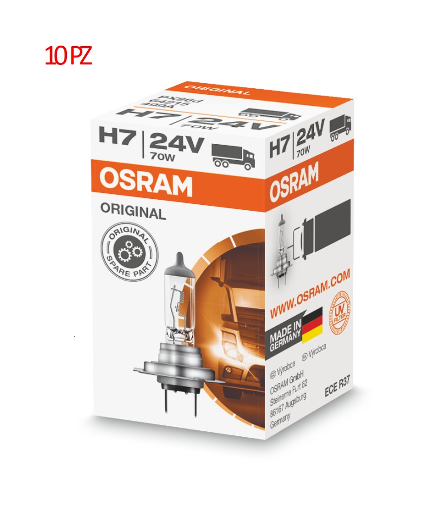 Lampadine Osram Original Line H7 24V, 70W - Tuttoimprese - forniture  aziendali Autoriparazioni Autotrasporto Edilizia Industria Pulizia Usato  Carrelli a Pordenone Udine e in Friuli e nel Veneto