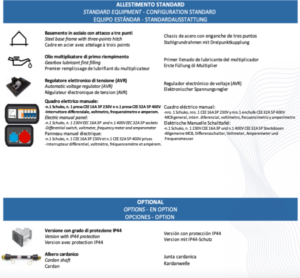 Gruppo elettrogeno Cardando (attacco trattore) CGM 15 TRL (15 KVA) - immagine 2